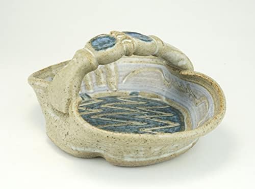 Hawkdancing stoneware корпа за бонбони сапун сапун чинија со керамика од глинеста лажица одмор
