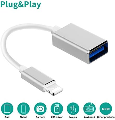 USB адаптер за камера, Meloaudio iOS MALE TO USB 3.0 женски USB OTG продолжен кабел компатибилен iOS 9.2 или подоцна, читач на картички за поддршка