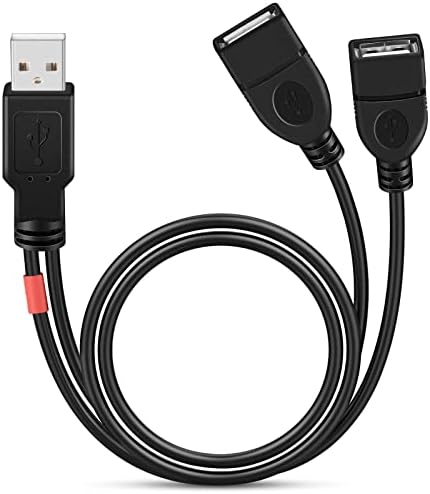 Onvian USB Splitter кабел машки до 2 женски адаптер USB Cord 2 порта центар за синхронизација на полнење на податоци