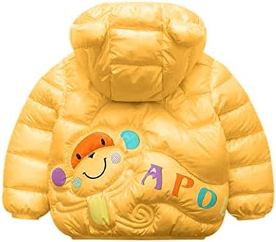 Nagub зимски деца деца топли палта со долги ракави цртан филм шема качулка по поштенски палто чувајте топла облека за јакна загреана