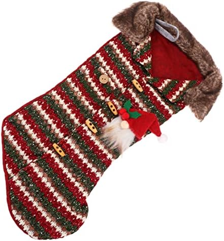 Veemoon 1 парчиња Божиќни чорапи Кенди за подароци за бонбони Нејасни зафатни чорапи порибување Подароци подароци Подарок торбички камин виси чорапи од празници за од