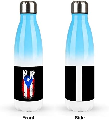 Порто Рико ПР знаме 17oz Спортско шише со вода од не'рѓосувачки челик изолирано спортот за кола за еднократно количество Кола