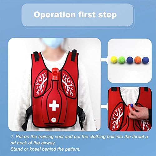 GHDE & MD ANTI Cooking Inutration Trainer Vest, опрема за настава за прва помош, тренер за обука за обука за тренерирање на тренери Heimlich,