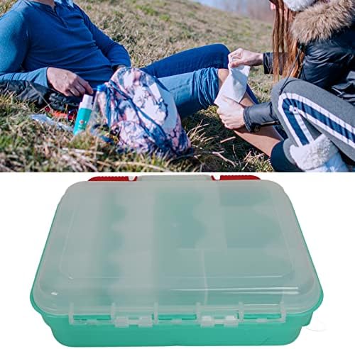 PLPLAAOO кутија за прва помош, кутија за прва помош празна, 2 слоја транспарентна кутија за складирање на прва помош, кутија за преносни лекови, издржлива пластична кути