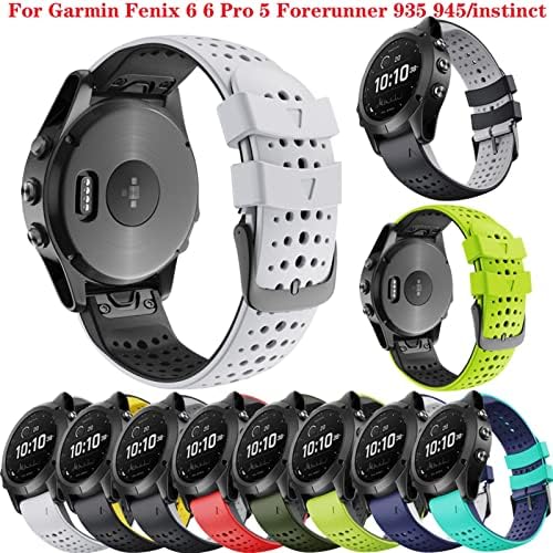 EEOM 22mm QuickFit Watchband за Garmin Fenix ​​7 6 6Pro 5 5Plus Silicone Band за пристап S60 S62 Forerunner 935 945