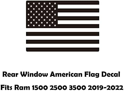 Заден Среден Прозорец Американско Знаме Налепница За Доџ РАМ 2019 2020 2021 2022 2023 Заден Центар Лизгачки Прозорец Стакло Сад Знаме Винил Налепница
