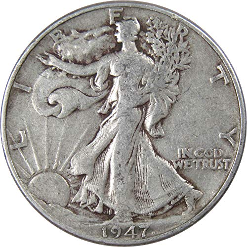 1947 Слобода Одење Половина Долар F Парична Казна 90% Сребро 50C Сад Монета Колекционерски