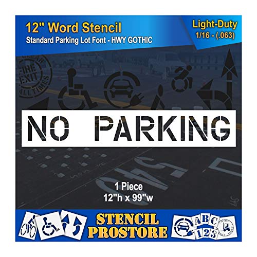 Означување на тротоарот за означување на тротоарите - 12 инчи без матрица за паркирање - 12 x 98 x 1/8 '' - Про -одделение