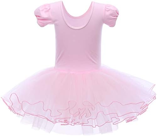 Девојки Еднорог здолниште со летоарди гимнастика балет туту танц фустан со рафли ракави танцувачка облека за дете Балерина костум