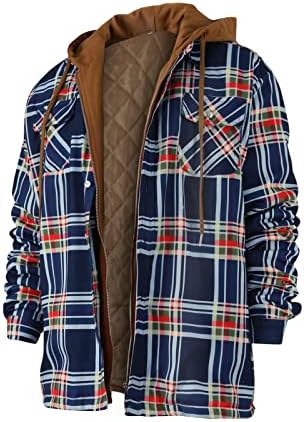 Јакни за мажи наредени со карирана кошула додадете кадифе за да ја задржите топла јакна со мастички палта зима