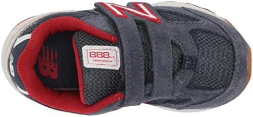 Нова рамнотежа Кид 888 V2 Hook and Loop Sneaker, NB Navy/Team Red/White, 2 новороденче