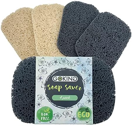 Goking 4 пакувања шарени држачи за заштеда на сапун за туширање, сапун сапун сапун сапун за туширање порозен дизајн анти-лизгачки издржлив,