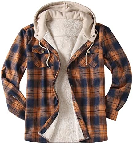 ADSSDQ Менс лесни јакни, зима со долг ракав, плус палто, генти, мода на отворено со висока јакна со средна тежина на вратот со средна тежина