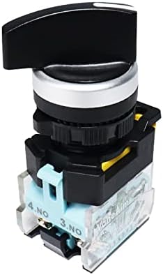 Kaagee 22mm LA38 Plastic Selector Knob Rotary Switch Моментно заклучување 2NO 1NO1NC 2/3 Позиција 10а Вклучено/Исклучено прекинувач за