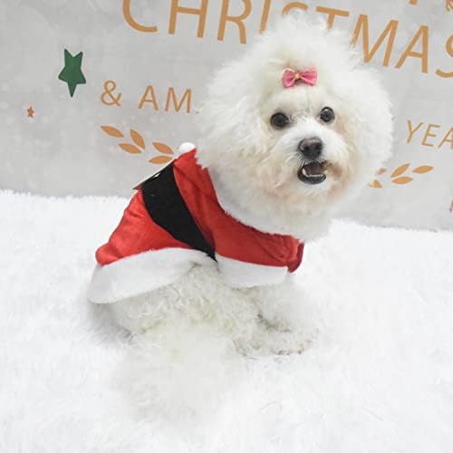 Божиќна облека за кучиња за мали кучиња Дедо кучиња костум миленичиња палто од пудлица јоргии Чивахуа облека