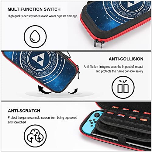 Игра l-egend of Z-al-alda Cool Tag, Switch Travel Case Case за Switch Lite Console и додатоци, Shell Protective Cover Organizer Cags Cags