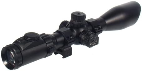 UTG 3-12x44 AO SWAT Accushot Puble Scope, Ez-Tap, осветлена Mil-Dot Reticle, 1/4 MOA, цевка од 30 mm, прстени за Weaver Weaver Weaver