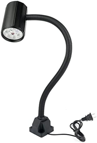 LED работна светлина, 7W машинска светлина, IP66 Доказ за вода Флексибилна ламба за гушавост за мелење на струг, вежба за вежбање, индустриско