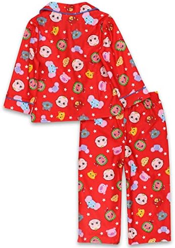 Кокомелон новороденче и мали деца за девојчиња со девојчиња со фланел палто сет пижами