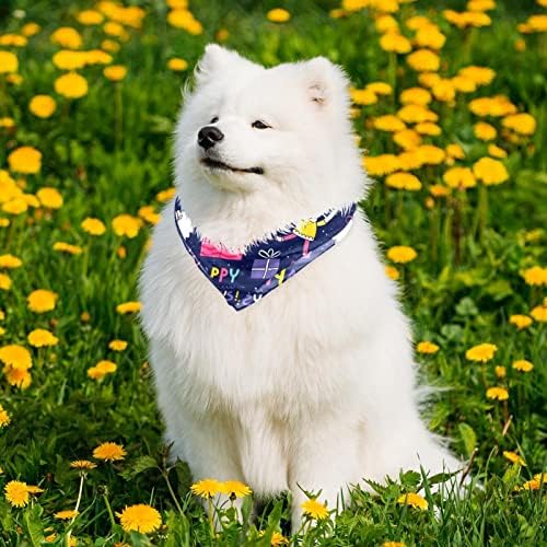 Laiyuhua Dog Bandana Looding Changhrchchief Soft Triangle Dog Bibs Carfue Custom Pet Pet Hepwear Apperies за големи и екстра големи кучиња - 2 пакувања среќни празници овци