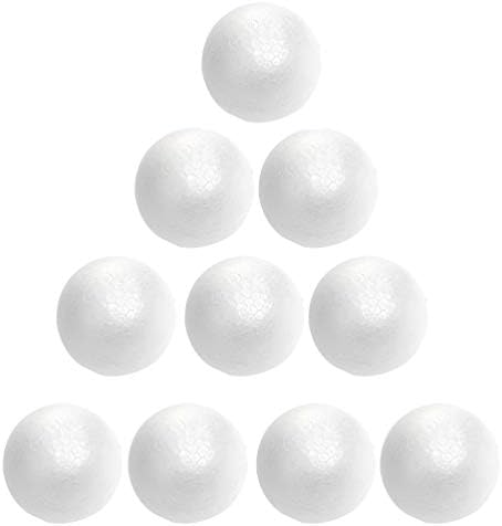 Clispeed гроздобер декор 10 парчиња топки 4см занаетчиски топки од пена полистирен занаетчиски топки бели топчиња од пена моделирање топки околу
