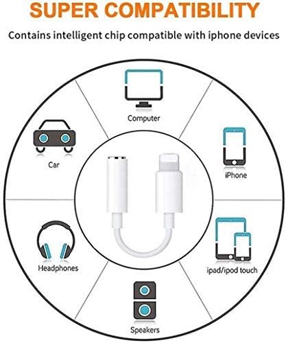 [Apple MFI сертифициран] 3 Пакет Молња до 3,5 мм Адаптер за приклучоци за слушалки, iPhone до 3,5 mm Audio Aux Jack адаптер Dongle Cable