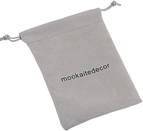 Mookaitedecor пакет - 2 артикли: сет од 13 аметистични вештерки руни Кристал камен и сет од 4 врежани месечини фази на лунарно затемнување