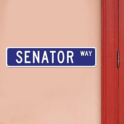 Сенатор Подарок метал калај знак wallиден плакета професија сенатор декор дома, декоративни знаци Сенаторот потпишува обичај уличен знак квалитет