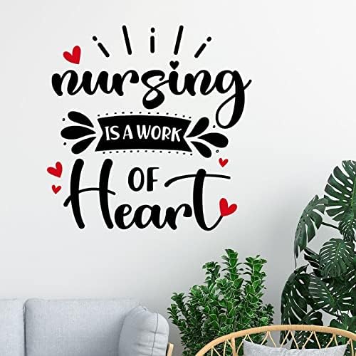 Среќен Денот на вineубените wallидни уметности, медицинска сестра е дело на налепници на срцеви wallидови на ден, слатки цитати, отстранлив