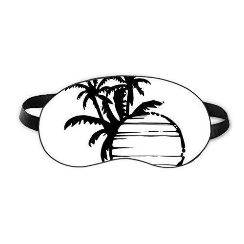 Црна плажа кокосово дрво нацртано спиење за очи за очи мека ноќно слепило на сенка на сенка