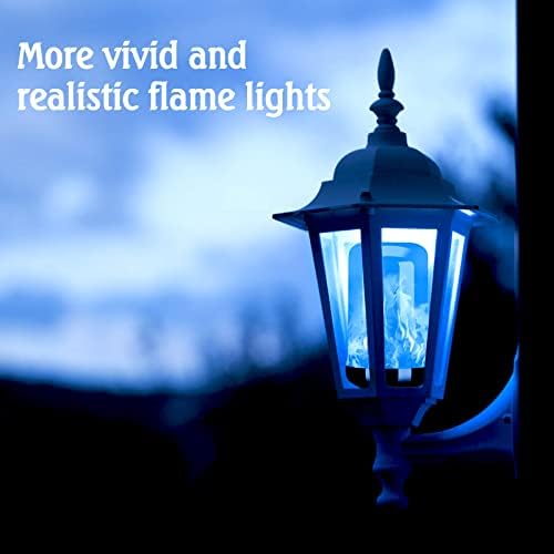 Y-СТОП LED Пламен Сијалица, Надградени 4 Режими Оган Светилки Со Наопаку Ефект, E26 База Треперење Светилки За Ноќта На Вештерките