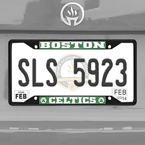 FanMats 31326 Boston Celtics Метална регистарска табличка рамка со црна завршница