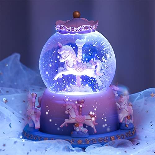 Мери-рунда музичка кутија кристална топка стакло девојче смола дома декорација креативни украси детски роденденски подароци