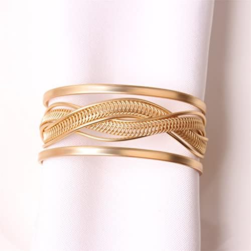 N/A 12 парчиња ткаени прстени од салфетка рана рана жица тока салфетка x хартиена крпа прстени вкрстени плетенки прстени од салфетка