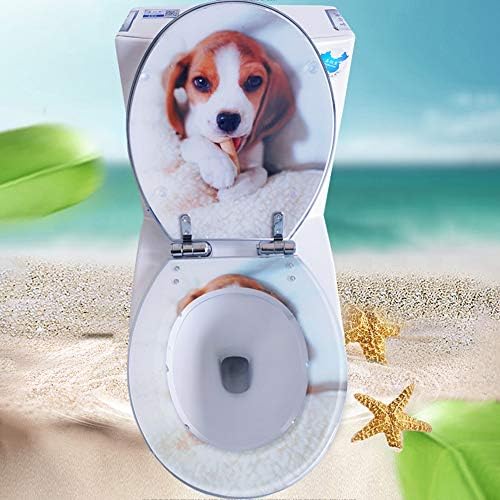Покриеност на тоалетното седиште смола, симпатична шема за кученца, дизајн V/U/O-тип Универзален бавен близок со шарка што е лесна за инсталирање