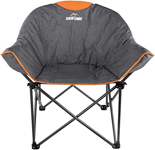 Сонцето софа стол, преголем преносен стабилен стабилен стабилен стол за склопување на удобно преклопување за кампување, пешачење,