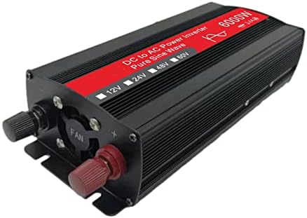 Инвертори за автомобили чист синусен бранови инвертер преносен конвертор на енергија соларен инвертер DC12V/24V до AC 220V 6000W