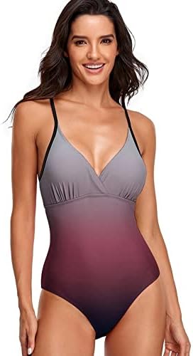 Yubnlvae tankini for Women Ane Piece Realxed Nummy Control Crew вратот печатен 2023 летен плажа за одмор моден костум за капење