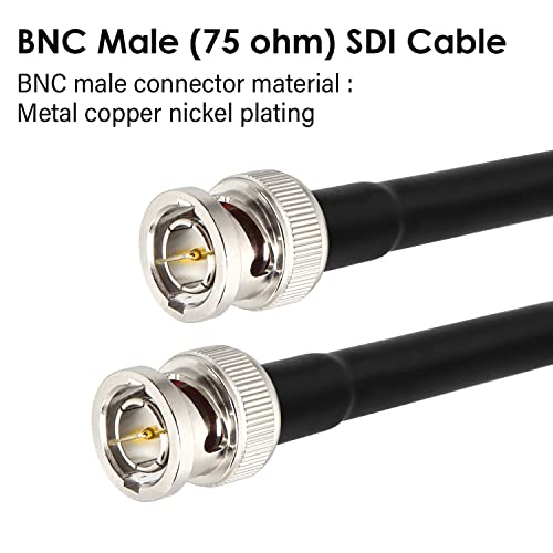 Кабел XRDS -RF 10FT SDI, HD-SDI кабел BNC до BNC дигитален видео кабел RG59 BNC Кабел поддржува HD-SDI/3G/6G-SDI/4K/8K SDI видео кабел