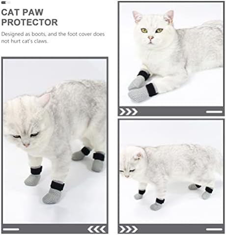 Капаци За Канџи За Мачки Ipetboom, 4 парчиња Куче Без Чорапи За Лизгање Заштитни Капачиња За Канџи За Мачки Против Гребење Чорапи Против Гребење