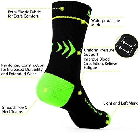 Bottlestalk прифатлива одржливост водоотпорни чорапи за мажи и жени, за пешачење, скијање, кајак, искачување