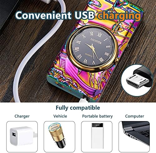 Гадатоп змеј полесни, запалка од плазма, електричен лак полесен, USB полесен мултифункционален запалка, ветерно полесен, моден запалка, метал