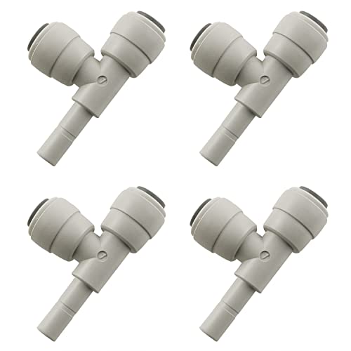 HJGarden 5pcs Вода Цевка Матични Работи Мета Фитинг Делови За Поврзување за 1/4 инчен Цевки Притисни За Поврзување На Пластични