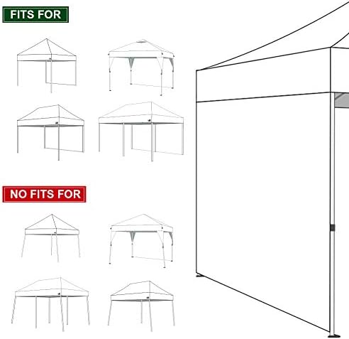 Eurmax USA Instant Canopy Sunwall Кампување шатор за засолниште 5x5 Canopy wallид на страничен allид за поп -канопи шатор, пергола,