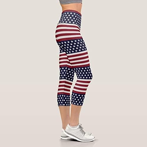 Хеланки со високи половини за жени Американски орел без атлетски панталони за јога 4-ти јули 4-ти јули хеланки