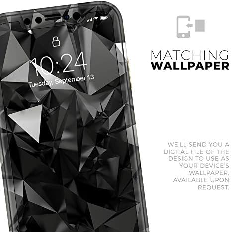 Дизајн Skinz Black 3D Diamond Surface Prifce Prifce Vinyl Decal Cock Cover Cover компатибилен со Apple iPhone 11 Pro Max