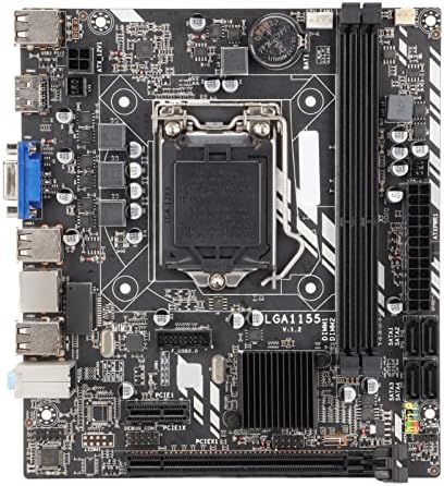 Матична плоча Pusokei H61M Desktop, LGA1155 DDR3 двојна канал Quad Core VGA HDMI стабилна моќност Матична плоча за I7 I5 I3, SATA2.0,