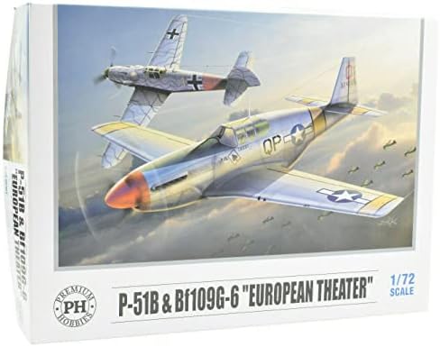 Премиум хоби P-51B & BF109 G-6 „Европски театар“ 1:72 Пластичен модел комплет за авиони Twin Pack 138V