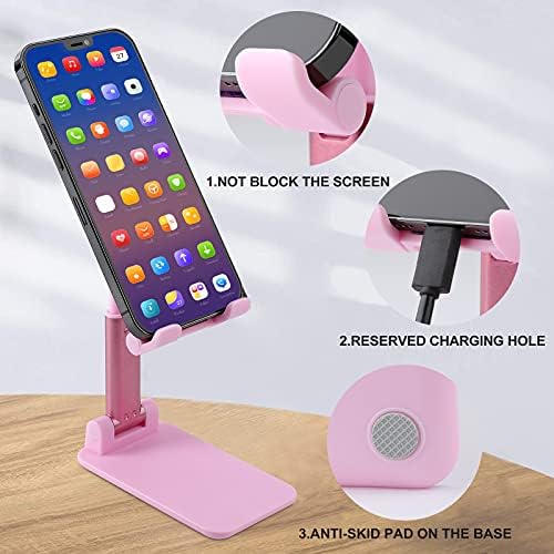 Кокос авокадо уметнички мобилен телефон стојат за биро за преклопување на висината на држачот на телефонот прилагодлив цврст штанд розов стил