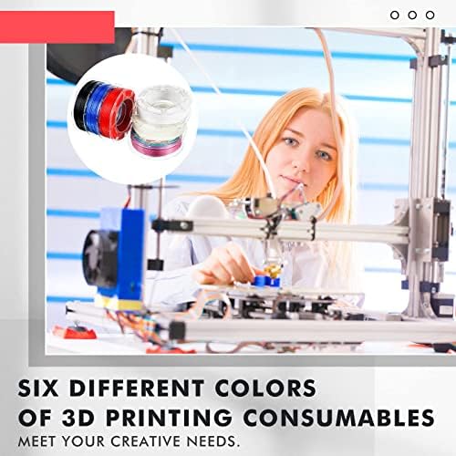 6 бои PLA 3D печатач пакет пакет 1,75 mm PLA печатење материјал секој ролна 200g вакуум пакување печатење финоживо фен црно црвено